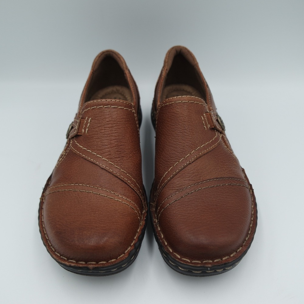 Earth Origins Elsie Womens Brown Leather Suede Slip On Loafers Shoes 7M - Picture 2 of 10
